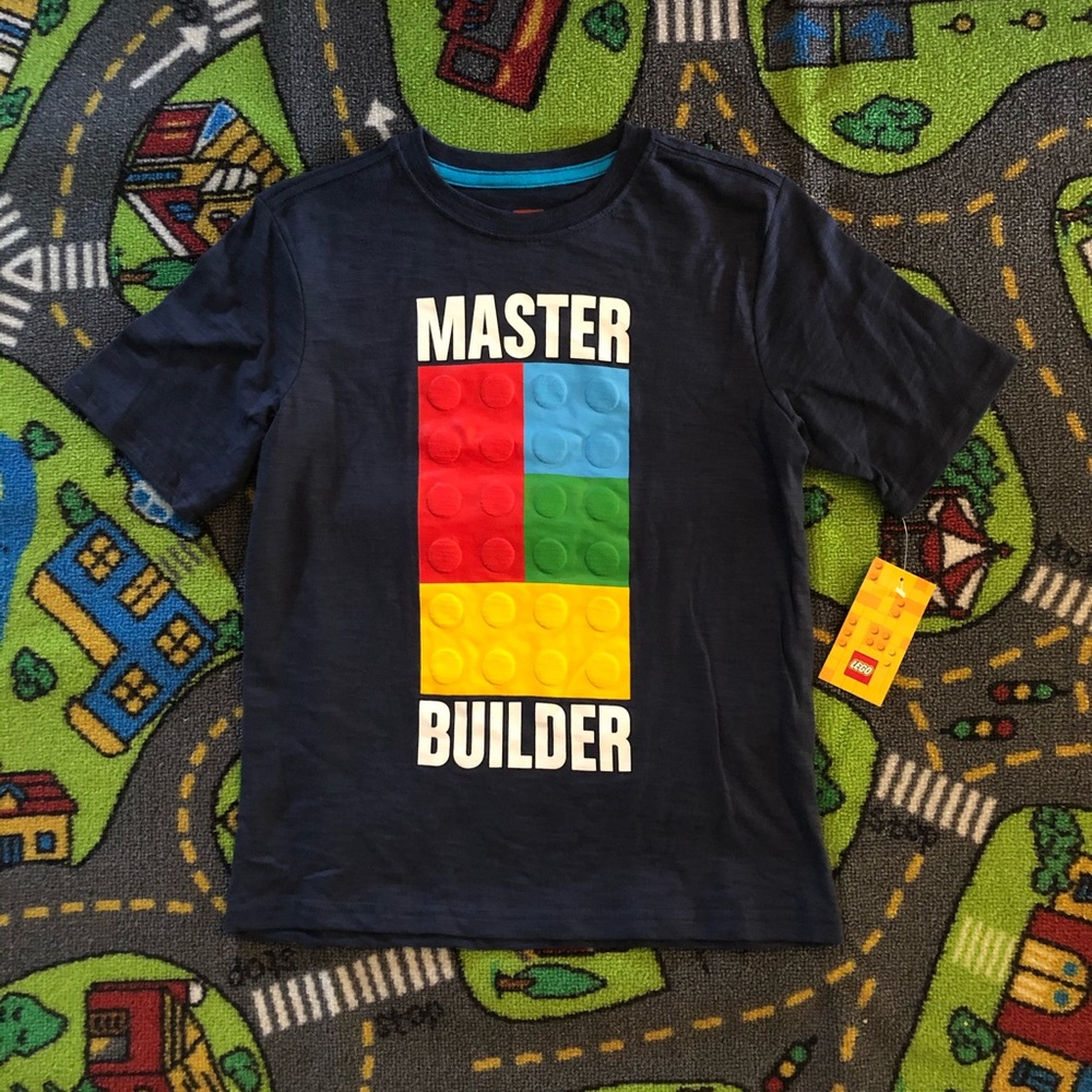 Boys Navy blue size 6/7 LEGO  master builder